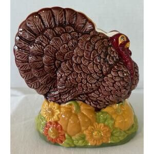 Thanksgiving/ Fall Theme Ceramic Napkin Holder From K-Mart VTG 1990s Multi Use!
